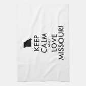 Personaliseerbare HOUD RUST en LIEFDE MISSOURI Theedoek (Verticaal)