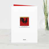 Personaliseerbare Jaar van de Haan 2017 Feestdagen Kaart (Achterkant)