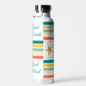 Personaliseerbare "Just Beachy" thema wit Waterfles (Rechts)