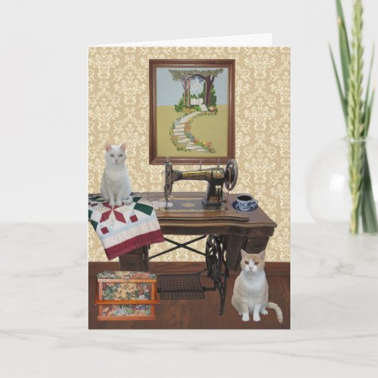 Personaliseerbare Kaart voor Naaisters & Quilters (Voorkant)