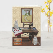 Personaliseerbare Kaart voor Naaisters & Quilters (Gele Bloem)