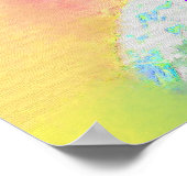 personaliseerbare leeuwenkub van de regenboog poster (Hoek)