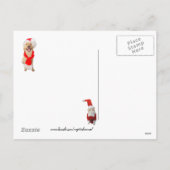 Personaliseerbare met Hond & Kat in Alpen Feestdagenkaart (Achterkant)