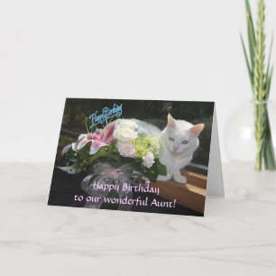 Personaliseerbare Mooie Kat/de Verjaardag van Kaart