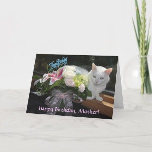 Personaliseerbare Mooie Kat/de Verjaardag van Kaart