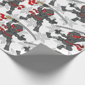 Personaliseerbare Patroon Ninja Cadeaupapier (Hoek)