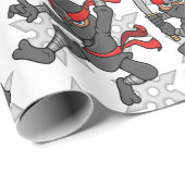 Personaliseerbare Patroon Ninja Cadeaupapier (Rol Hoek)