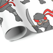Personaliseerbare Patroon Ninja Cadeaupapier (Rol Hoek)