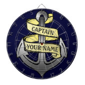 Personaliseerbare Schip het Anker van de Kapitein Dartbord (Voorkant)