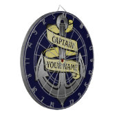 Personaliseerbare Schip het Anker van de Kapitein Dartbord (Voorkant Links)