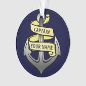 Personaliseerbare Schip het Anker van de Kapitein Ornament (voorkant)