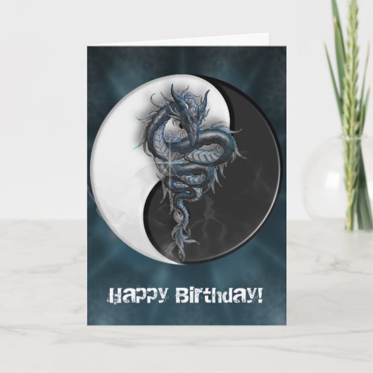 Personaliseerbare Wenskaart van de Draak van Yang Kaart (Voorkant)