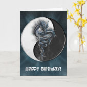 Personaliseerbare Wenskaart van de Draak van Yang Kaart (Gele Bloem)