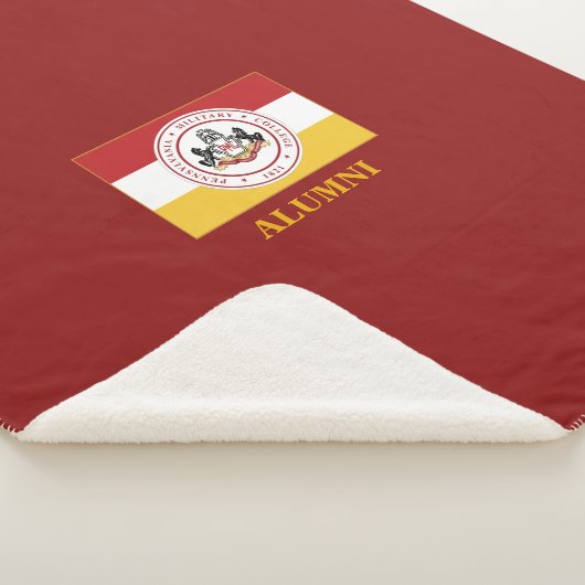 PERSONALISEERD ALUMNI Red Sherpa PMC Flag Blanket Deken (3/4)