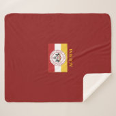 PERSONALISEERD ALUMNI Red Sherpa PMC Flag Blanket Deken (Voorkant (horizontaal))