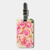 PERSONALISEERD  Bagagelabel van elegant Roos (Voorkant verticaal)