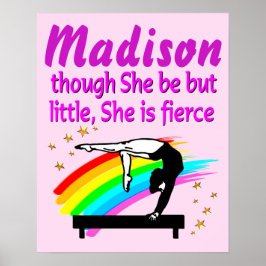 PERSONALISEERD BALANSBEAM QUEEN GYMNASTICS POSTER