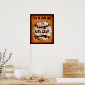 PERSONALISEERD Baseball Man Cave Wall Decor Poster (Keuken)