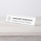 PERSONALISEERD BEDRIJF LOGO DESK NAME BORD BUREAU NAAMBORDJE (Voorkant)