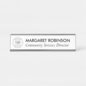 PERSONALISEERD BEDRIJF LOGO DESK NAME BORD BUREAU NAAMBORDJE (Voorkant)