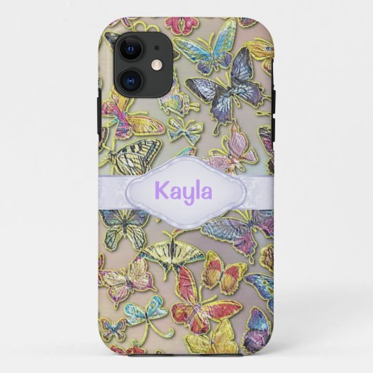 PERSONALISEERD BUTTERFLY CHIC CUSTOM I PHONE 5S HO Case-Mate iPhone CASE (Achterkant)
