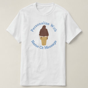 PERSONALISEERD Chocolade-geknipte ijskap T-shirt