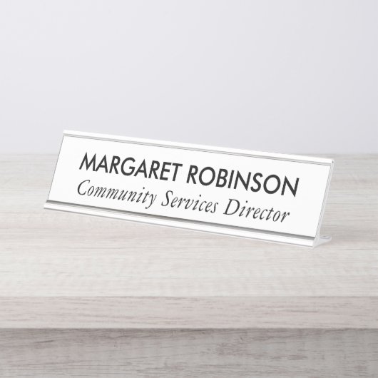 PERSONALISEERD DESKNAAM-BORD BUREAU NAAMBORDJE (Voorkant)