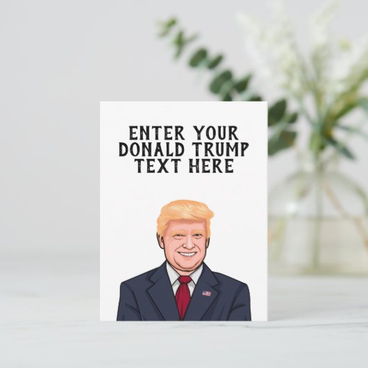 PERSONALISEERD DONALD TRUMP BRIEFKAART (Staand voorkant)