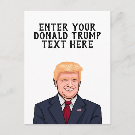 PERSONALISEERD DONALD TRUMP BRIEFKAART (Voorkant)