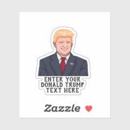 PERSONALISEERD DONALD TRUMP STICKER