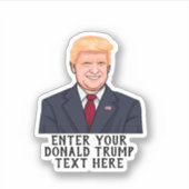 PERSONALISEERD DONALD TRUMP STICKER (Voorkant)