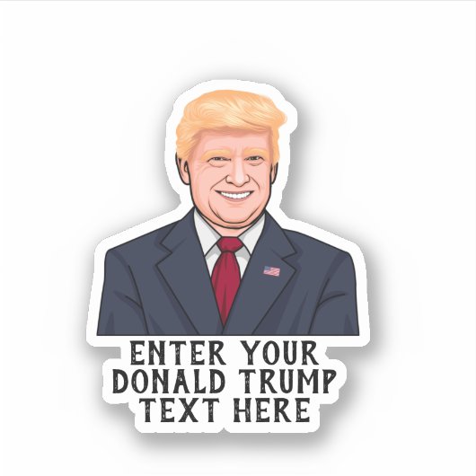 PERSONALISEERD DONALD TRUMP STICKER (Voorkant)