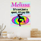 PERSONALISEERD GYMNASTICS LIFE-POSTER POSTER (Keuken)