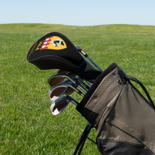 PERSONALISEERD Hoesje stuurprogrammahoofd (BLACK)  Golfheadcover (Insitu)