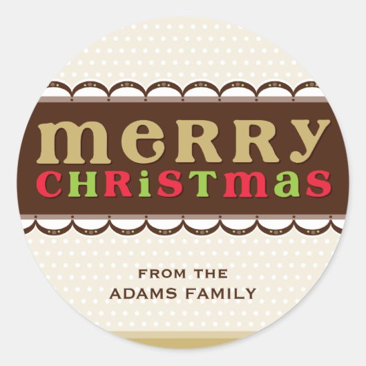 PERSONALISEERD KERST STICKER : kandyfloss 1 (Voorkant)