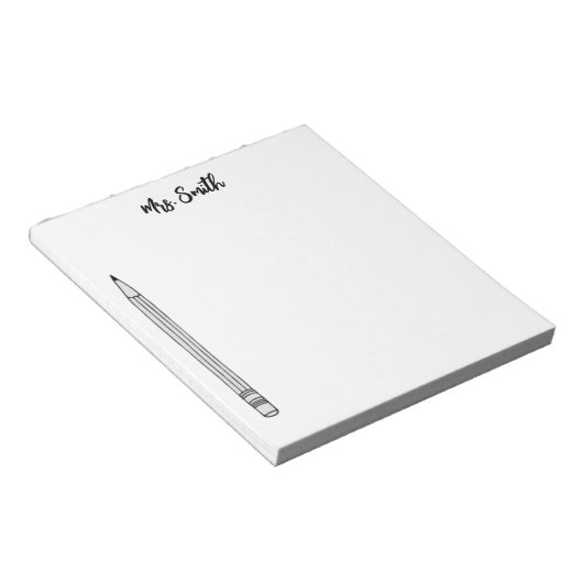 PERSONALISEERD PENCIL NOTITIEBLOK (Schuin)