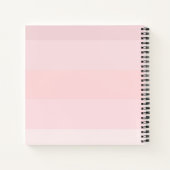 PERSONALISEERD PINK STRIPED DESIGN Notitieboek (Achterkant)