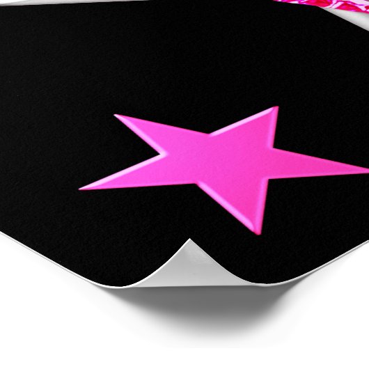 PERSONALISEERD POSTER VAN PINK EN ZWARTE GYMNASTIE (Hoek)