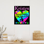 PERSONALISEERD RAINBOW GYMNASTICS POSTER (Keuken)