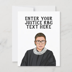 PERSONALISEERD RUTH BADER GINSBURG KAART