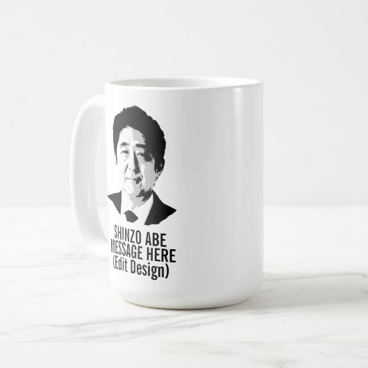 PERSONALISEERD SHINZO ABE KOFFIEMOK (Voorkant links)