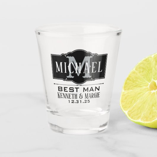PERSONALISEERD SHOTGLAS VOOR GETUIGE SHOT GLAS (Voorkant)
