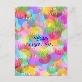 PERSONALISEERD SPARKLY COLORED MERRY CHRISTMAS BRIEFKAART