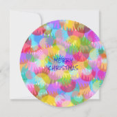 PERSONALISEERD SPARKLY COLORED MERRY CHRISTMAS FEESTDAGENKAART (Voorkant)