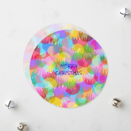 PERSONALISEERD SPARKLY COLORED MERRY CHRISTMAS FEESTDAGENKAART