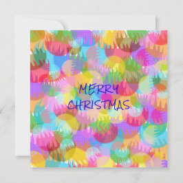 PERSONALISEERD SPARKLY COLORED MERRY CHRISTMAS KAART