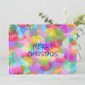 PERSONALISEERD SPARKLY COLORED MERRY CHRISTMAS KAART (Staand voorkant)