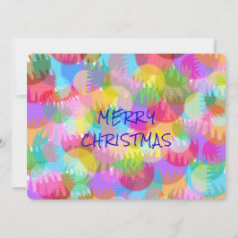 PERSONALISEERD SPARKLY COLORED MERRY CHRISTMAS KAART