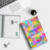 PERSONALISEERD SPARKLY COLORED MERRY CHRISTMAS NOTITIEBOEK