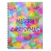 PERSONALISEERD SPARKLY COLORED MERRY CHRISTMAS NOTITIEBOEK (Voorkant)